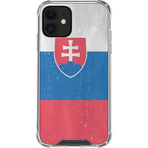 Slovakia Flag Distressed iPhone 12 Mini Clear Case